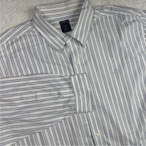 Brooks Brothers‎ Men’s XXL Button Down Shirt Striped Blue Gray Classic Fit